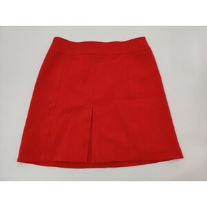 Ann‎ Taylor LOFT Petite Red Textured A-Line Skirt Size 10P